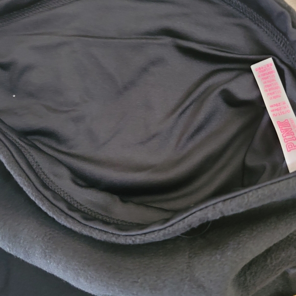 PINK Victoria's secret Black Fleece Face Mask Covering Gaiter NWT - Picture 6 of 8